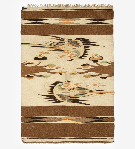 봉황과 모란무늬 모담  鳳凰牡丹紋毛毯